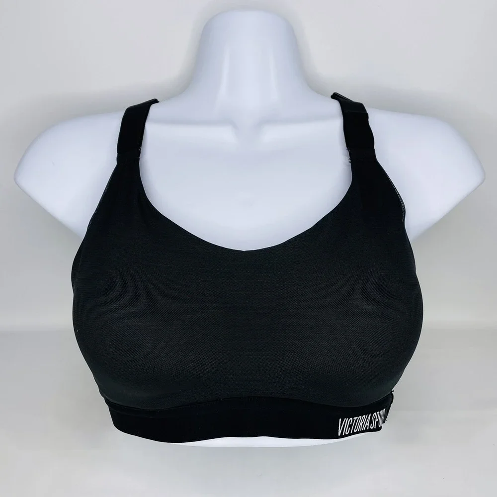 Victoria's Secret Lighweight Victoria Sports Bra Size 32C Black‎ Racerback